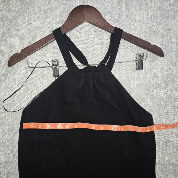 Theory Nayline R Crepe Tie-Waist High-Low Halter Dress, Black - Size 6 - Picture 4 of 8